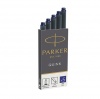 CARTUCCE PARKER QUINK  - BLU - (SCATOLA 5 CARTUCCE) - PERMANENTE - LUNGHEZZA 75 MM. - CODICE 39142