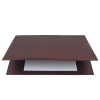 SOTTOMANO DOPPIO IN SIMILPELLE - 2190-M - MARRONE SCURO - 48X32 - CODICE 38900