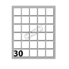 ETICHETTE ADESIVE 21X21 MM. - C.17 - BIANCHE - (10 FOGLI CON 300 ETICHETTE) - X10017