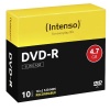 DVD-R INTENSO 4,7 GB. - 16X - CONFEZIONE 10 PEZZI - SLIM CASE - 4101652