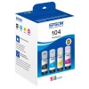 NS EPSON - 104 - MULTIPACK - BK/C/M/G - C13T00P640 - FLACONE 65 ML. - ORIGINALE
