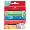 EVIDENZIATORE TEXLINER 46 - BUSTA CON 4 PEZZI ASSORTITI PASTEL - FABER-CASTELL - 254625 - CODICE 98870