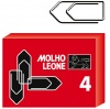 FERMAGLI N. 4 - (MM. 32) - IN ACCIAIO ZINCATO - CONFEZIONE 100 PEZZI - MOLHO LEONE - 21114 - CODICE 47862