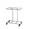 CARRELLO PORTASACCO MOBILE TRIFLUX - 83,3X36X90 CM. - CON RUOTE - 3 PORTASACCO DA 100 L. - ACCIAIO - CODICE 67556