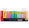 EVIDENZIATORE STABILO BOSS - FLUO + PASTEL - 15 PEZZI ASSORTITI - 7015-01 - CODICE 83119